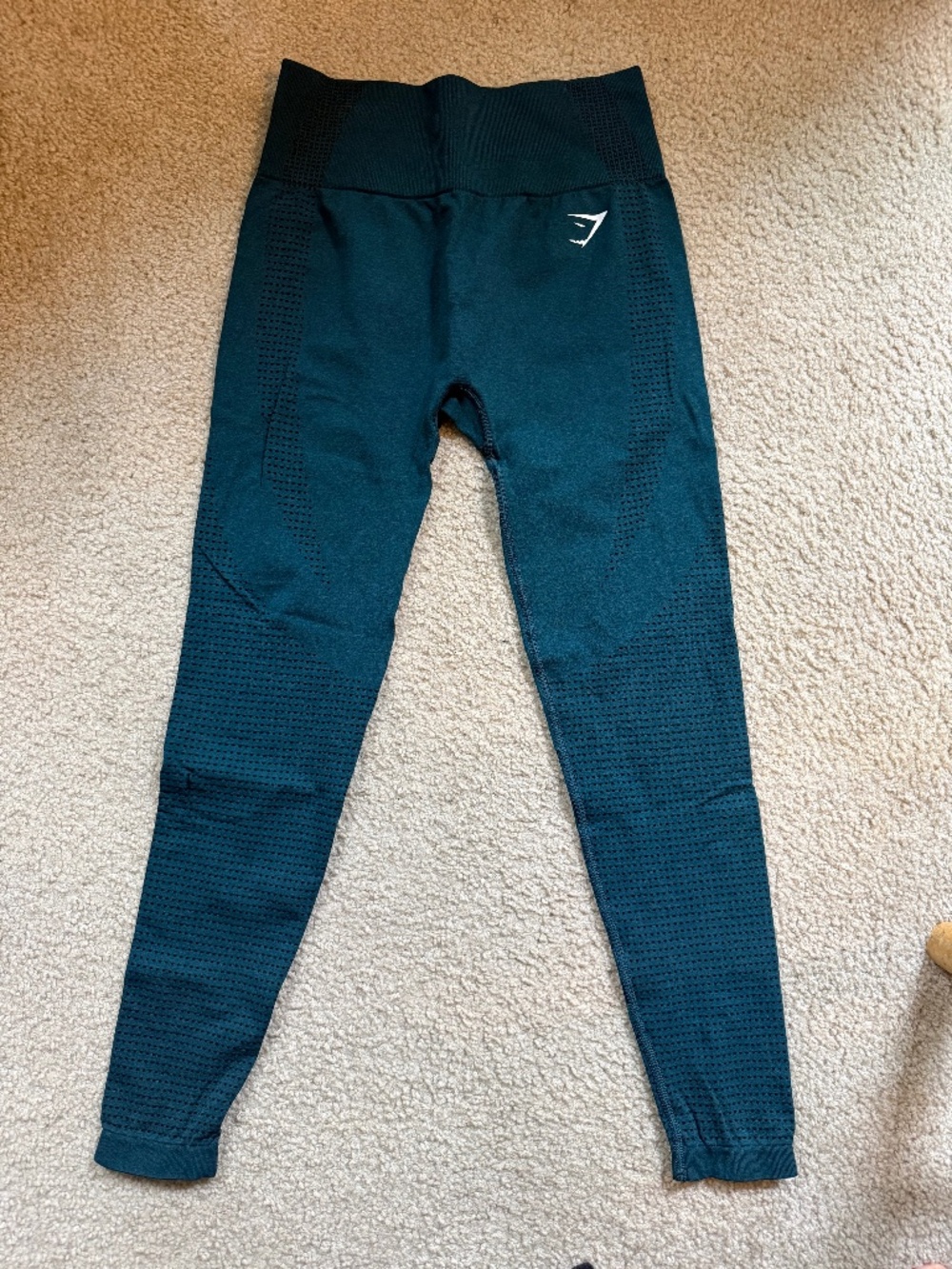 Gymshark High Rise Vital Seamless Leggings 2.0 Sz M Blue Gym Fitness Training
